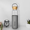 Gift Personalized Grey Silicone Sleeve Glass Bottle