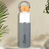 Buy Personalized Grey Silicone Sleeve Glass Bottle