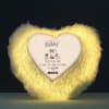 Personalized Happy Birthday Heart-Shaped LED Cushion Online