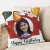 Shop Personalized Happy Birthday Photo Cushion
