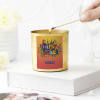 Personalized Happy Diwali Metal Candle Online