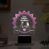 Personalized Happy Raksha Bandhan Black Base LED Lamp Online