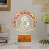 Gift Personalized Happy Raksha Bandhan Brown Base LED Lamp