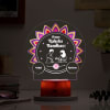 Personalized Happy Raksha Bandhan Brown Base LED Lamp Online