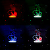 Shop Personalized Heart And Roses LED Lamp Black Base