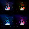 Buy Personalized Heart And Roses LED Lamp Brown Base