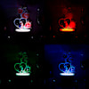 Shop Personalized Heart And Roses LED Lamp Brown Base
