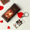 Personalized Heart Keychain with Chocolate Bar Online