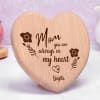 Gift Personalized Heart-Shape Wooden Plaque For Mom
