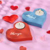 Personalized Heart Shaped Wooden Tea Light Candles Online