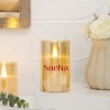 Gift Personalized Holy LED Candles For Diwali - Set Of 3