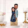 Personalized Indian Wedding Caricature with Wooden Stand Online