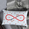 Gift Personalized Infinity Heart Couple Canvas Pillow
