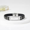 Gift Personalized Jazzy Black Silicone Bracelet For Men