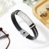 Personalized Jazzy Black Silicone Bracelet For Men Online