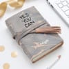 Personalized Journal with Leather Wrap Online
