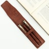 Buy Personalized Leather Pen Case with 2 Ball Pens