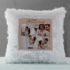 Gift Personalized LED Fur Cushion For Anniversary