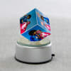 Gift Personalized LED Rotating Crystal Cube for Kids