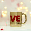 Shop Personalized Love Golden & Silver Metallic Couple Mugs
