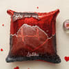 Gift Personalized Love Lifeline Sequin Cushion
