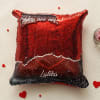 Buy Personalized Love Lifeline Sequin Cushion