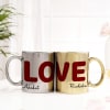 Personalized LOVE Metallic Couple Mugs Online