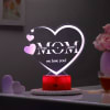 Personalized Love You Mom - LED Lamp - Wooden Finish Base Online