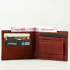Gift Personalized Maroon Leather Wallet for Men
