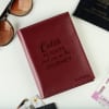 Personalized Maroon Passport Organizer Online