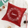 Personalized Maroon Xmas Cushion Cover Online