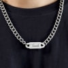 Gift Personalized Men's Antique Silver Neck Chain