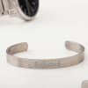 Buy Personalized Men's Cuff Bracelet - Matte Silver