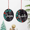 Gift Personalized Merry Christmas Wreath Ornament - Set Of 5