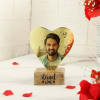 Gift Personalized Metal Heart Photo Stands (Set of 2)