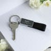 Gift Personalized Metal Keychain with Leatherette Strap