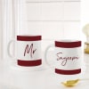 Gift Personalized Mr. And Mrs. Mugs With Blooms