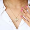 Gift Personalized Open Heart Pendant Chain