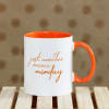 Gift Personalized Orange Ceramic Mug For Mom