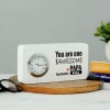 Gift Personalized Papa Special Wooden Table Clock