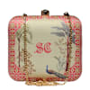 Personalized Peacock And Floral Clutch Online
