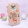 Gift Personalized Pet Lover Wooden Photo Frame (Pug)