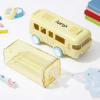 Gift Personalized Playful Bus Water Bottle For Kids - Yellow