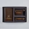 Shop Personalized Premium Passport Cover With Luggage Tag And Keychain - Brown