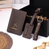 Personalized Premium Passport Cover With Luggage Tag And Keychain - Brown Online