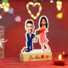Gift Personalized Proposal Caricature with Wooden Stand