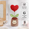 Shop Personalized Red Crochet Heart In Pot