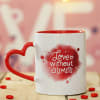 Shop Personalized Red Heart Cushion with Heart-Handle Mug