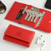 Personalized Red Wallet with Key Chain Holder Online