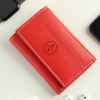 Gift Personalized Red Wallet with Key Chain Holder